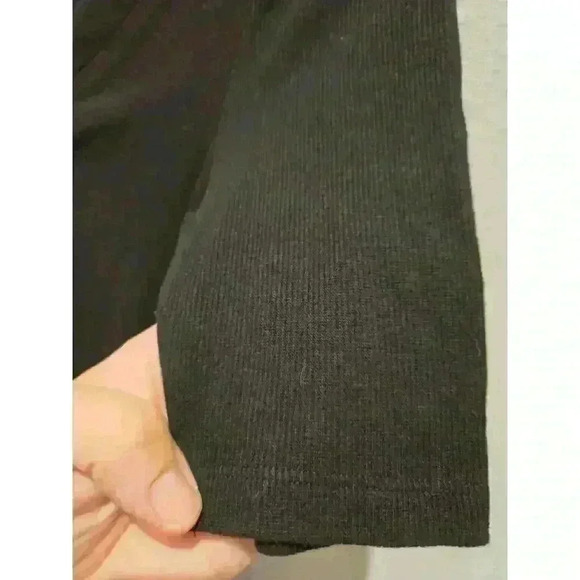 7 For All Mankind Women's Black Bodycon Midi Dress Size S Short Sleeve - Picture 6 of 10